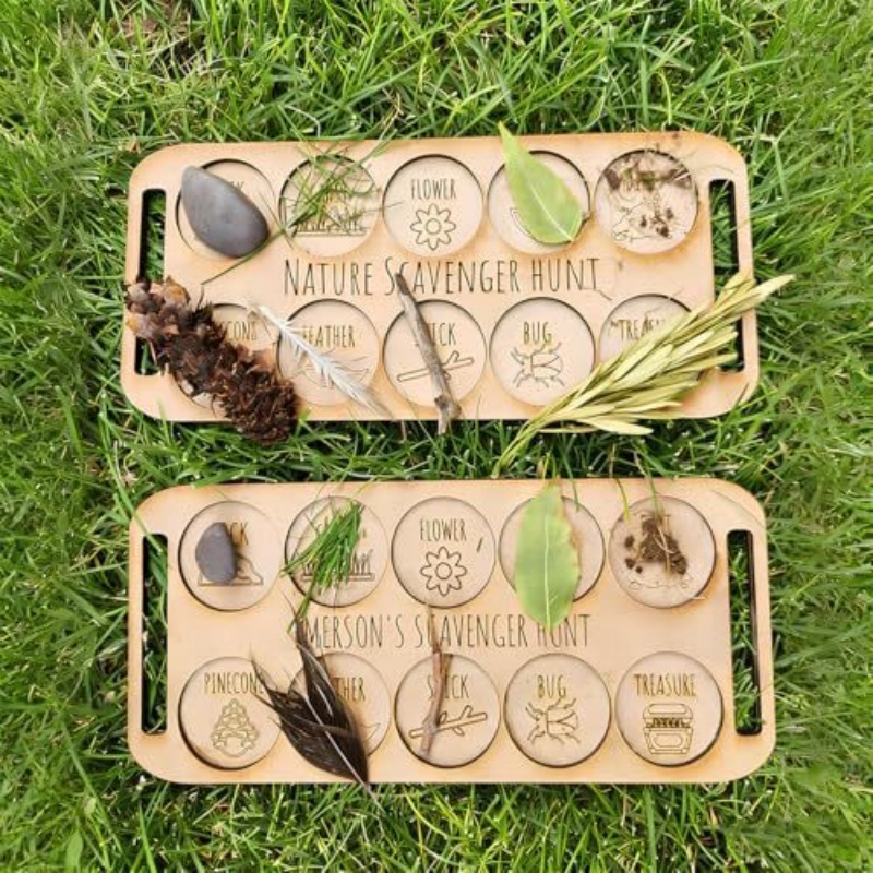 Outdoor Hunting Games For Kids - Draagbaar houten insectenzoekbord Buitenspel voor natuurverkenning